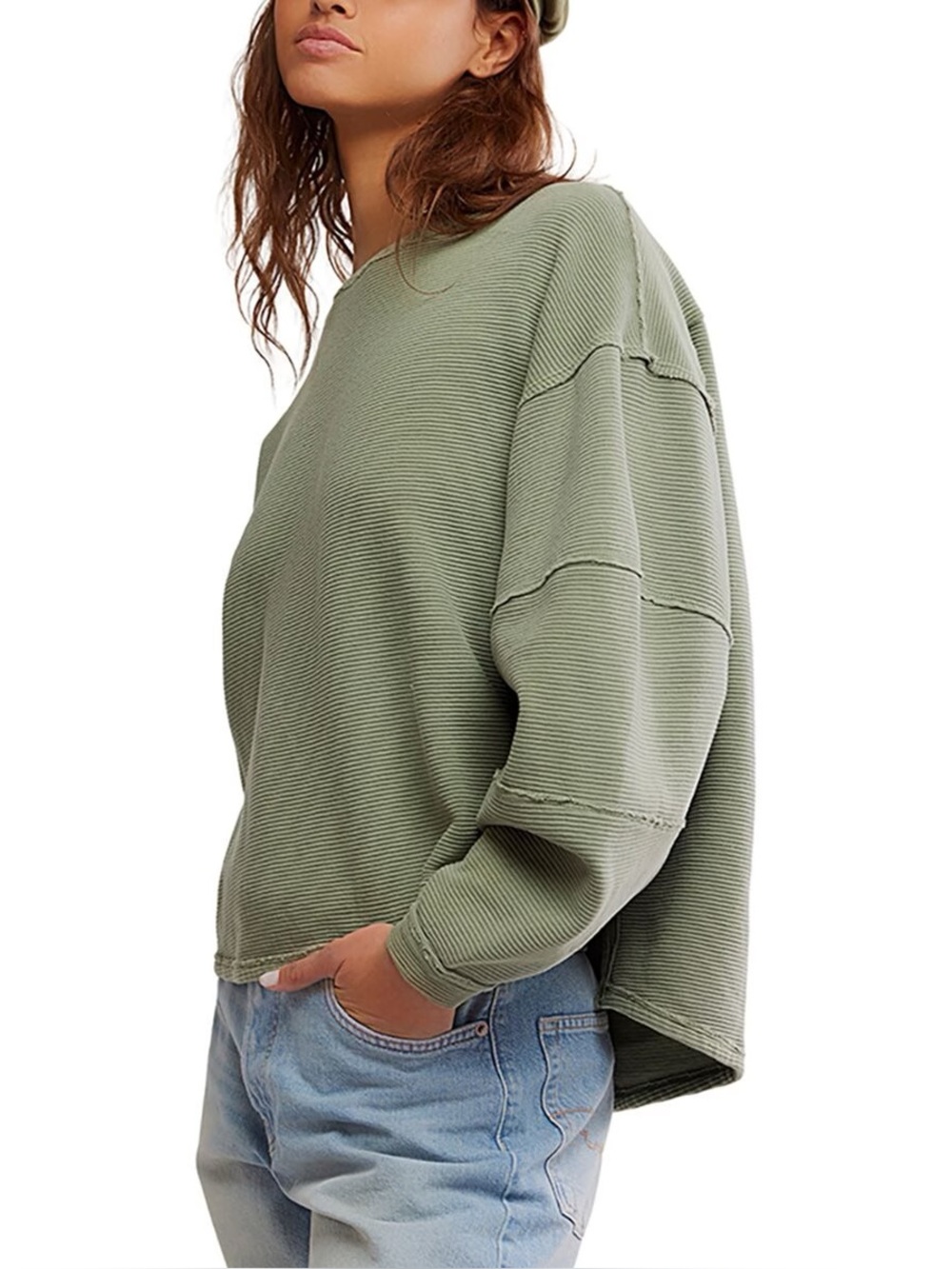 Free People We The Free Total Eclipse Tee for Women green sweater womens xl